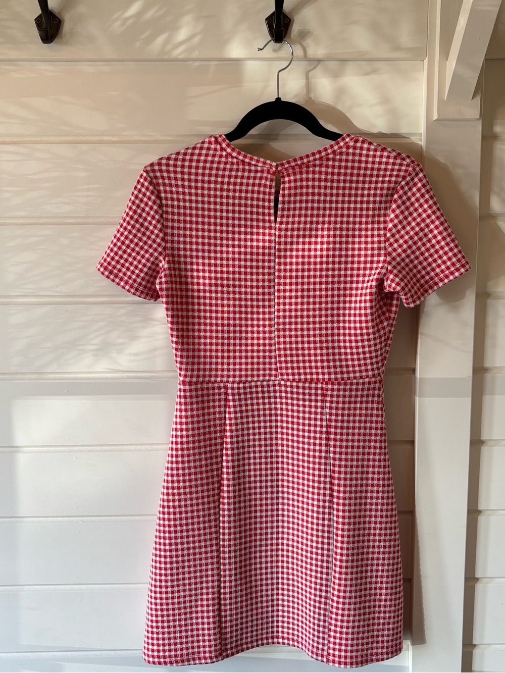 Zara Red Gingham Mini Dress - Picture 2 of 6
